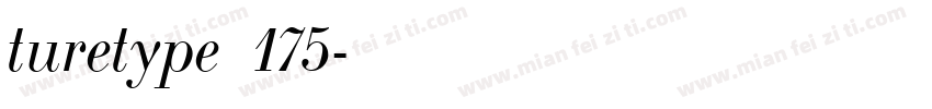 turetype 宋体 175字体转换